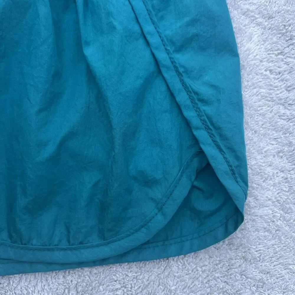 Free People Dolphin Hem Shorts S Teal Lined Lightweight Gym Lounge Coast…
